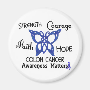 Colon Cancer Celtic Butterfly 3 Magneet