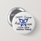 Colon Cancer Celtic Butterfly 3 Ronde Button 5,7 Cm (Voorkant /achterkant)