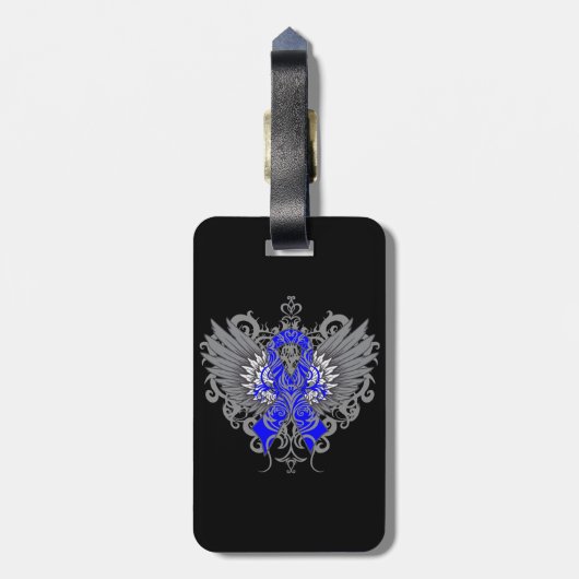 Colon Cancer Cool Wings Bagagelabel (Achterkant verticaal)