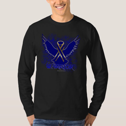 Colon Cancer Eagle Mannen Nano Long Hoeve T-shirt (Voorkant)