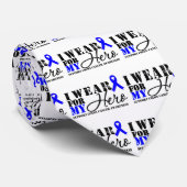 Colon Cancer Hero Blue Ribbon Stropdas (Opgerold)