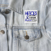Colon Cancer Heroes zijn reëel 1 (broeder) Vierkante Button 5,1 Cm (In situ)