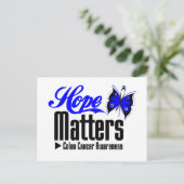 Colon Cancer HOPE MATTERS Briefkaart (Staand voorkant)