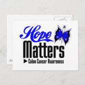 Colon Cancer HOPE MATTERS Briefkaart (Voorkant / Achterkant)