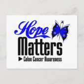Colon Cancer HOPE MATTERS Briefkaart (Voorkant)