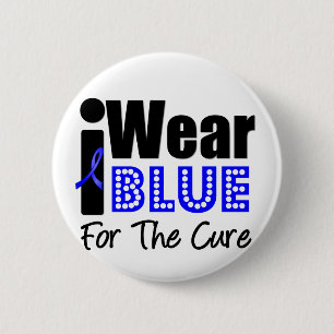 Colon Cancer I Draag blauw lint voor de kuur Ronde Button 5,7 Cm