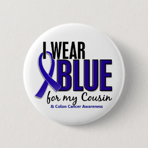 Colon Cancer I Draag blauw voor mijn neef 10 Ronde Button 5,7 Cm