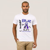 Colon Cancer I Draag blauw voor mijn tante 43 T-shirt (Voorkant volledig)