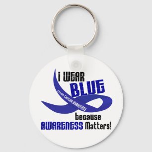 COLON CANCER I Draag Blue for Awareness 33 Sleutelhanger