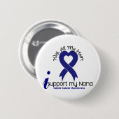 Colon Cancer I Support My Nana Ronde Button 5,7 Cm (Voorkant /achterkant)