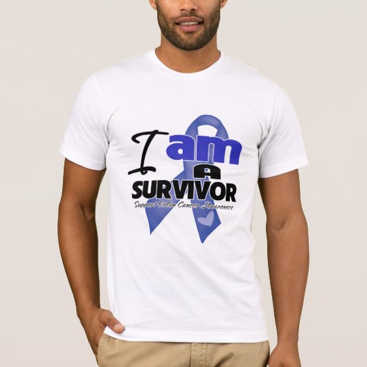 Colon Cancer - Ik ben een Survivor T-shirt (Voorkant)