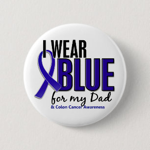 Colon Cancer ik Draag blauw voor mijn vader 10 Ronde Button 5,7 Cm