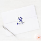 Colon Cancer Ik steun mijn broer Ronde Sticker (Envelop)