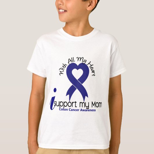 Colon Cancer Ik steun mijn moeder T-shirt (Voorkant)