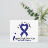 Colon Cancer Ik steun mijn schoonvader Briefkaart (Staand voorkant)