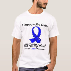 Colon Cancer Ik steun mijn zuster T-shirt