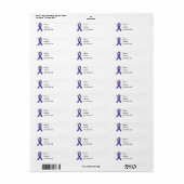 Colon Cancer-kerstlampje Etiket (Full Sheet)