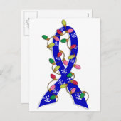 Colon Cancer-kerstlampje Feestdagenkaart (Voorkant / Achterkant)