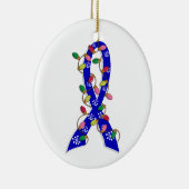 Colon Cancer-kerstlampje Keramisch Ornament (Rechts)