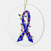 Colon Cancer-kerstlampje Keramisch Ornament (Links)