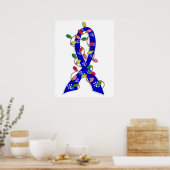 Colon Cancer-kerstlampje Poster (Keuken)