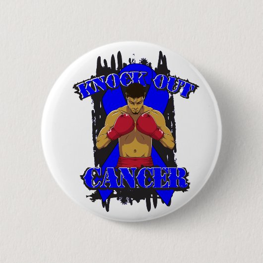 Colon Cancer Knock Out Cancer Ronde Button 5,7 Cm (Voorkant)