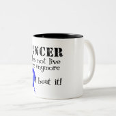 Colon Cancer leeft hier niet meer Tweekleurige Koffiemok (Voorkant rechts)