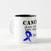 Colon Cancer leeft hier niet meer Tweekleurige Koffiemok (Voorkant links)