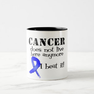 Colon Cancer leeft hier niet meer Tweekleurige Koffiemok