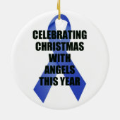 Colon Cancer Memorial Ribbon Keramisch Ornament (Achterkant)