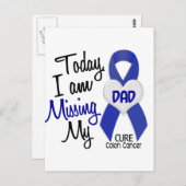 Colon Cancer MISSING MY DAD Briefkaart (Voorkant / Achterkant)