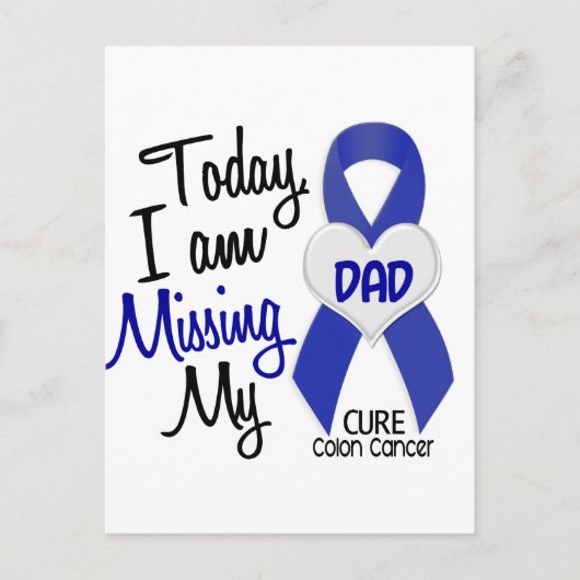 Colon Cancer MISSING MY DAD Briefkaart (Voorkant)