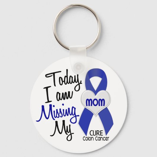 Colon Cancer MISSING MY MOM Sleutelhanger (Voorkant)