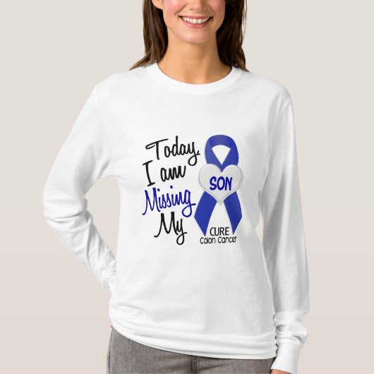 Colon Cancer MISSING MY SON T-shirt (Voorkant)