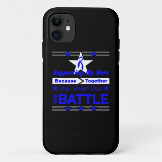 Colon Cancer ondersteunt mijn Hero Case-Mate iPhone Case (Achterkant)