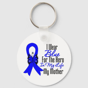 Colon Cancer Ribbon Hero Mijn moeder Sleutelhanger