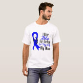 Colon Cancer Ribbon Hero Mijn moeder T-shirt (Voorkant volledig)