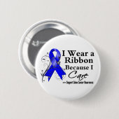 Colon Cancer Ribbon omdat ik om Ronde Button 5,7 Cm (Voorkant /achterkant)