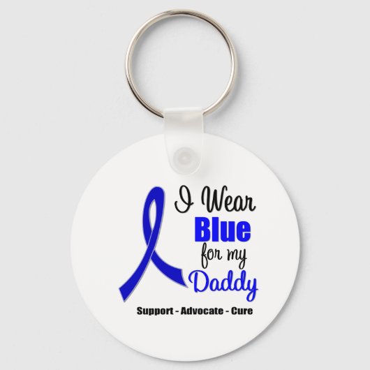 Colon Cancer Ribbon voor mijn vader Sleutelhanger (Voorkant)