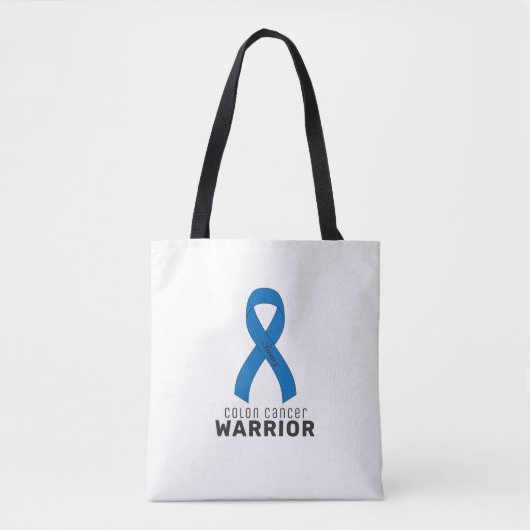 Colon Cancer Ribbon White Canvas tas (Voorkant)