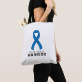 Colon Cancer Ribbon White Canvas tas (Dichtbij)