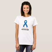 Colon Cancer Ribbon White T-Shirt (Voorkant volledig)