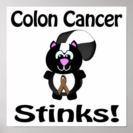 Colon Cancer Stinks Skunk Awareness Design Poster (Voorkant)