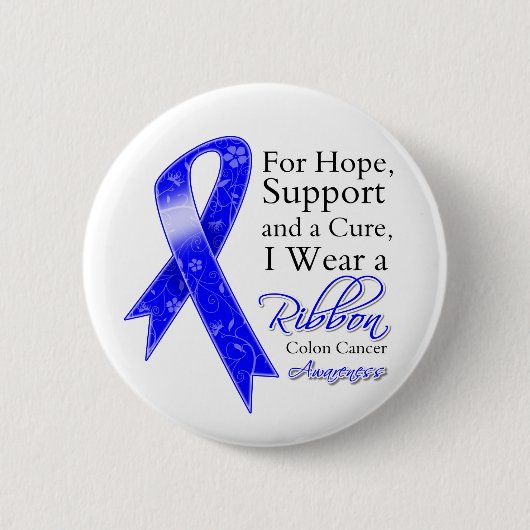 Colon Cancer Support Hoopbewustzijn Ronde Button 5,7 Cm (Voorkant)