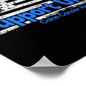Colon Cancer Support Unit Flag Blue Colon Cancer A Poster (Hoek)