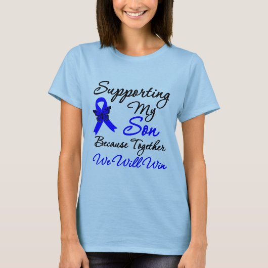 Colon Cancer Support (zoon) T-shirt (Voorkant)