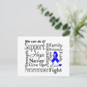 Colon Cancer Supportive Words Briefkaart (Staand voorkant)