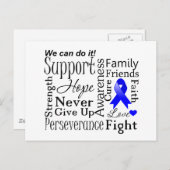 Colon Cancer Supportive Words Briefkaart (Voorkant / Achterkant)