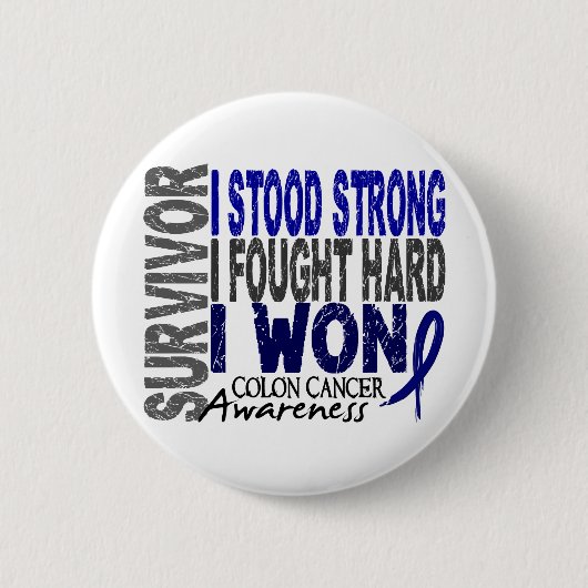 Colon Cancer Survivor 4 Ronde Button 5,7 Cm (Voorkant)