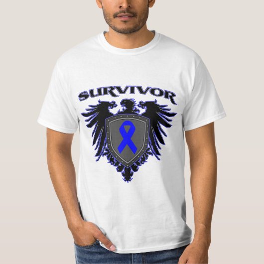 Colon Cancer Survivor Crest T-shirt (Voorkant)